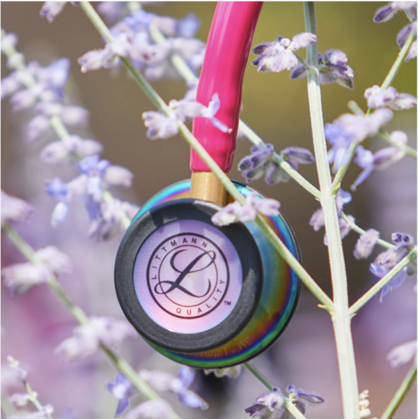 3M™ Littmann® Classic III™ Stethoscope - Raspberry tube & Rainbow finish chest piece 5806